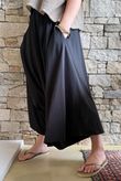 Oscar Asymmetric Hareem Skirt Pant Black